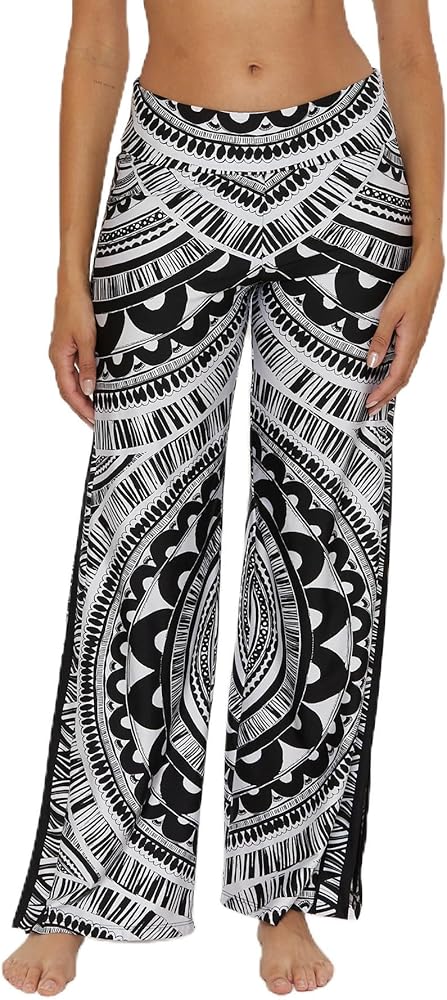 Trina Turk Women's Standard Hula Swim Pants, Abstract Print, Side Slits, Casual, Beach Cover Ups