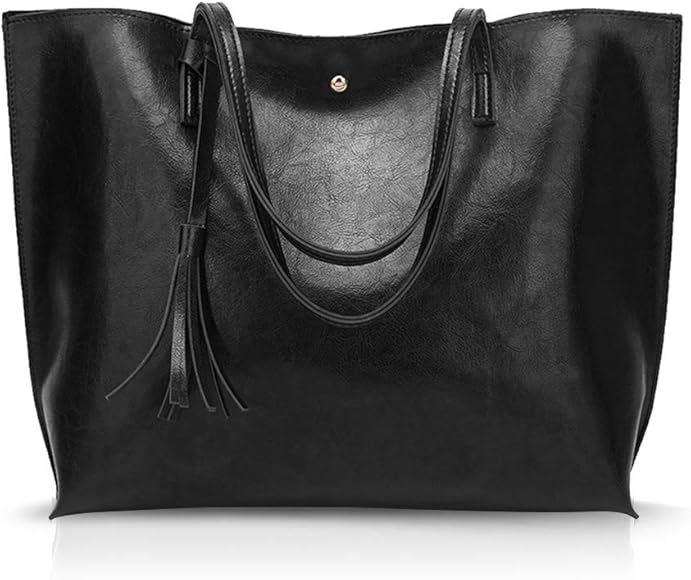 NICOLE & DORIS Bolsos totes para mujer Bolso de mano para mujer Bolsos bandolera para mujer de cuero PU Bolso de hombro para mujer Negro