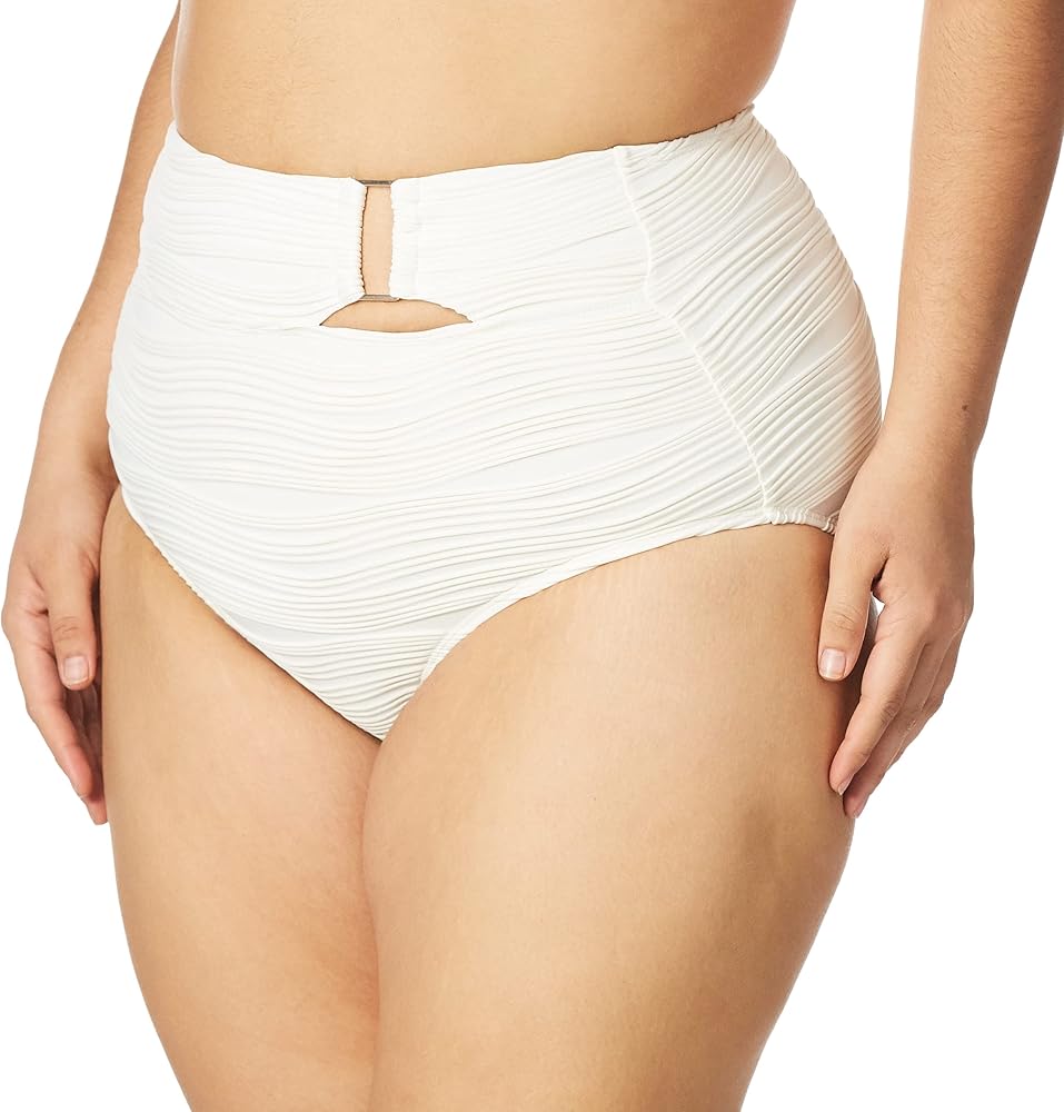 Anne Cole - Shirred High Waist Tummy Control Bottom