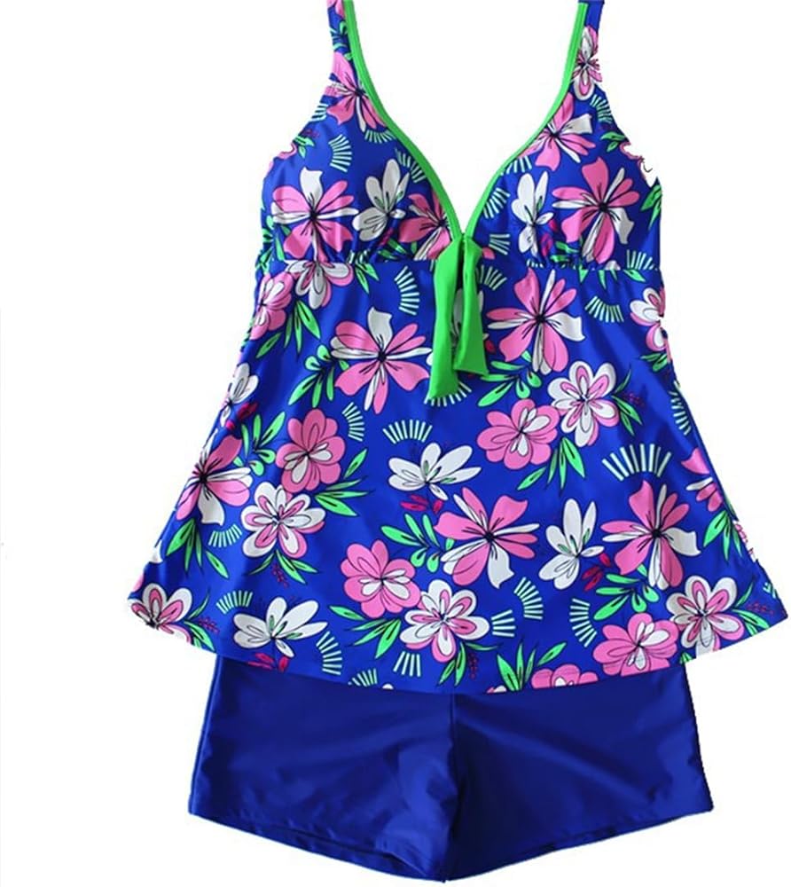 Swim Suits for Women 2024 Tankini Set Plus Size Two Piece Swimsuit Tankini top with Boyleg Bottom