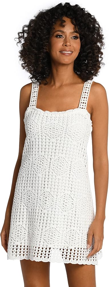 La Blanca Women's Standard Sleeveless Mini Dress Swimsuit Cover Up