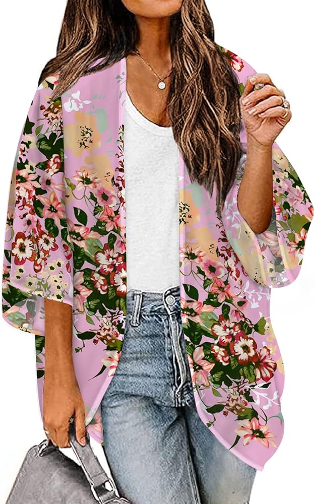 BB&KK Women's Kimono Cover Ups Tops Lightweight Summer Cardigans