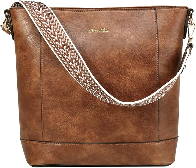 Chase Chic Bolso Bandolera Mujer, Pequeño Bolso de PU cuero mano Bolsa de Hombro, Bolso Cruzados con 2 correa ajustable y desmontable