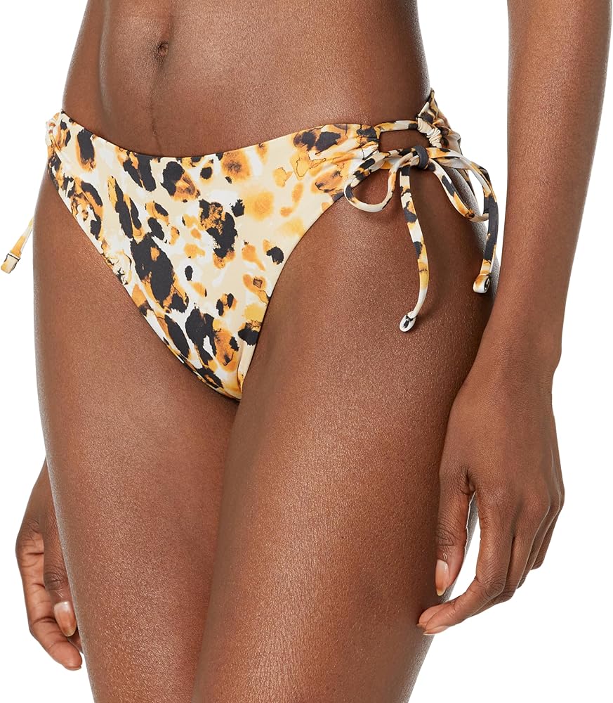 HUGO Women's Standard Modern Camo Print Side Tie Bikini Bottoms