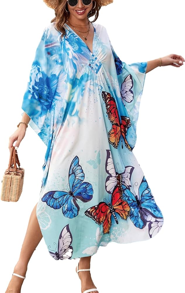 Swimsuit Cover ups Plus Size Caftans Beach Cover Up Maxi Beach Dress Kaftan