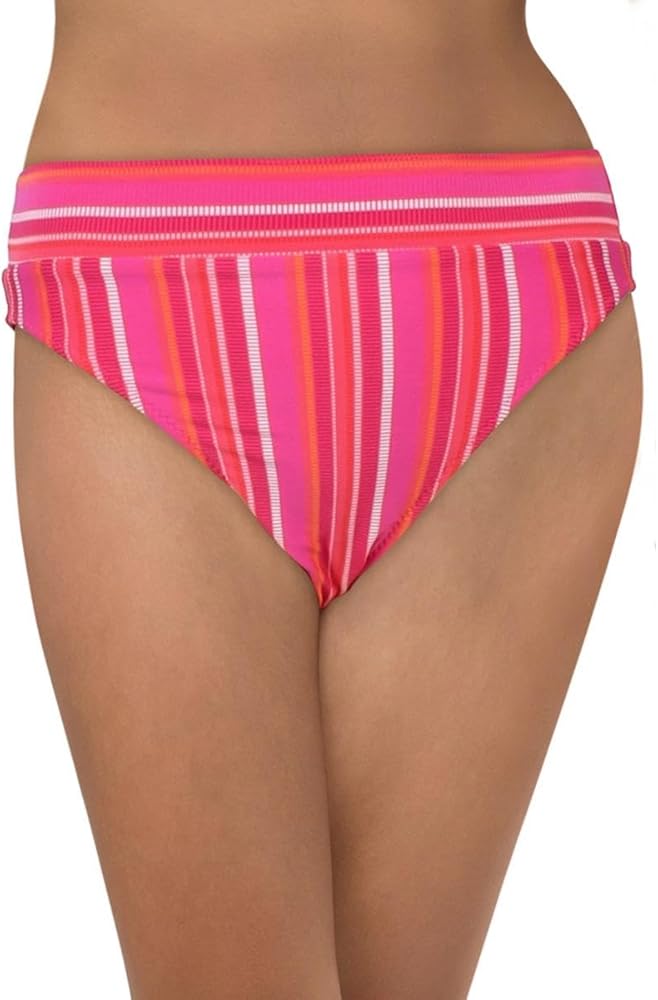 Trina Turk Girls' Standard Marai High Waist Bikini Bottoms-Cheeky Coverage, Swimwear Separates for Women