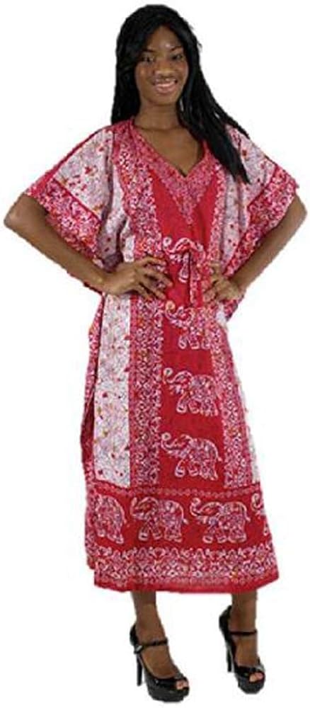 Elephant Women's cool long Kaftans African kaftan Ladies dress Maxi (Pink)