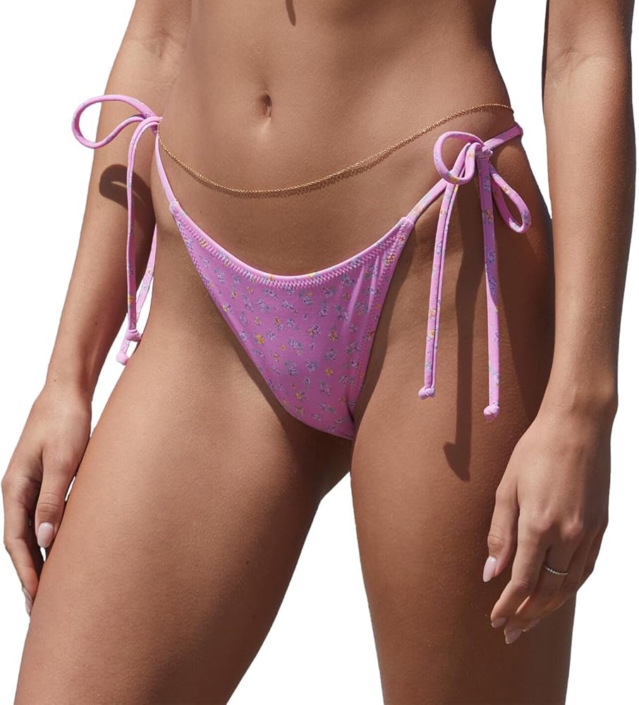 PacSun Women's Pink Sonora Tie Side Bikini Bottom