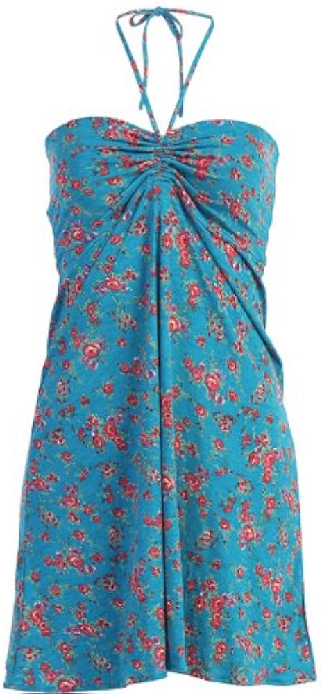 Celina Ladies 2 Ways Rose Teal Cover-Up Dress