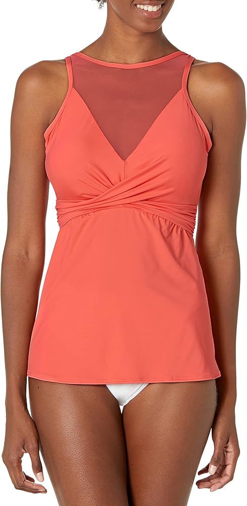 Coco Reef Women's Standard Tankini Top Swimsuit with Underwire and Removable Soft Cups