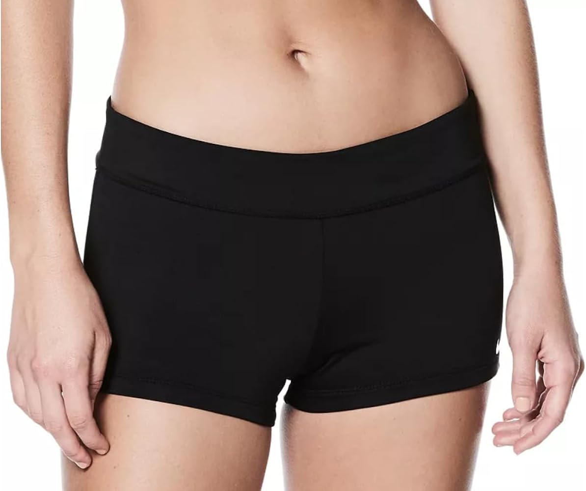 Nike Women's Essential 6" Kick Swim Short, Black (as1, Alpha, m, Regular, Regular)