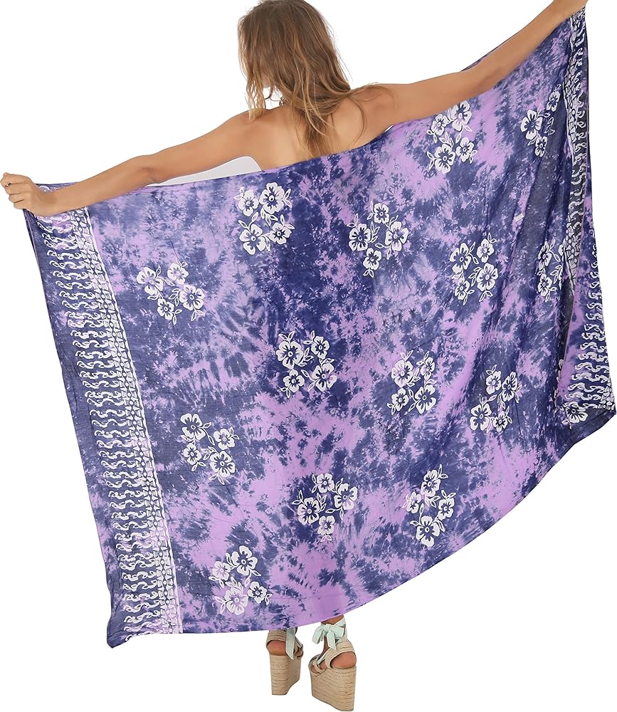 LA LEELA Women's Sarong Wrap Swimwear Cover up Wraps