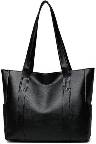 YXQSED Bolsos totes para mujer Bolso de mano para mujer Bolsos bandolera para mujer de cuero PU Bolso de hombro para mujer Negro