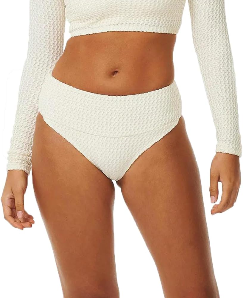 Rip Curl Ellis High Good Bikini Bottom, X-Small, Bone