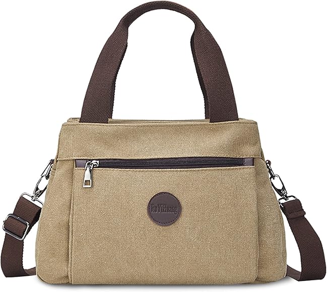 FANDARE Bolsos de Mujer Bolsos de Mano para Mujer Lona Bandolera Bolsos de Mensajero Conmutar Bolso Hombro Cruzado para Señora Viaje Trabajo Escuela Compras Gran Capacidad Crossbody Bag