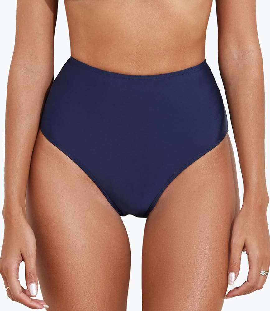 Women's High Waisted Bikini Swim Bottom Tummy Control Full Coverage Swimsuit Bathing Suit Bottom