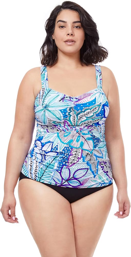 Profile by Gottex Women's Tropic Boom Full Figure Tankini