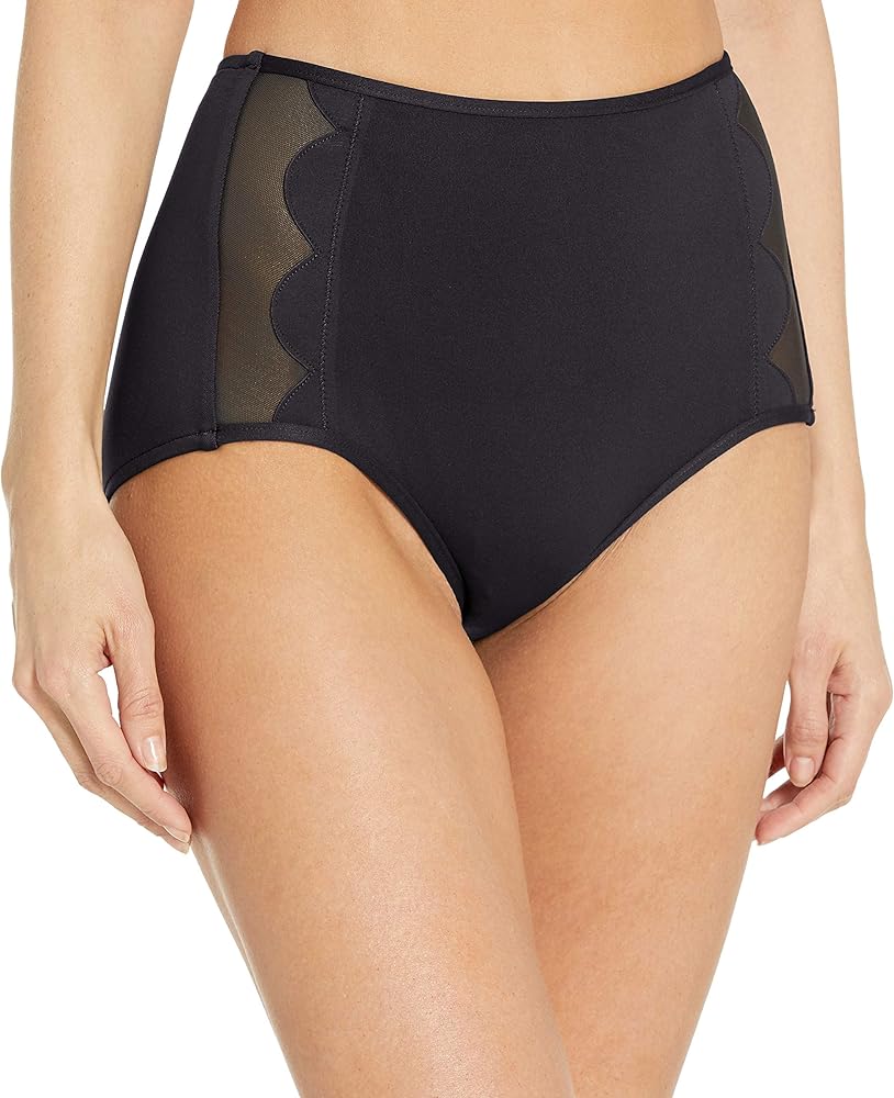 Seafolly Women's Petal Edge High Waist Bikini Bottom Swimsuit