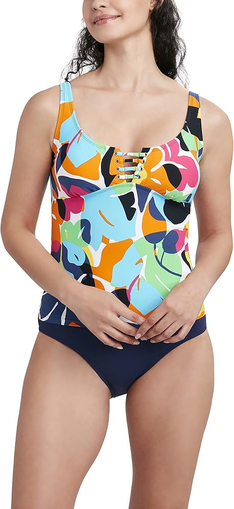 Nautica Women's Standard Tankini Swimsuit Top with Adjustable Straps