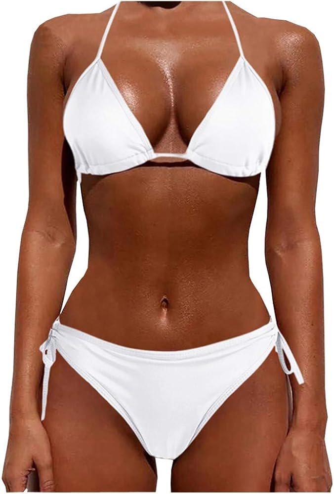 Two Piece Sunflower Outfit Women Solid Plus Size Swimsuit Push Up Beachwear Women Bikini Sets