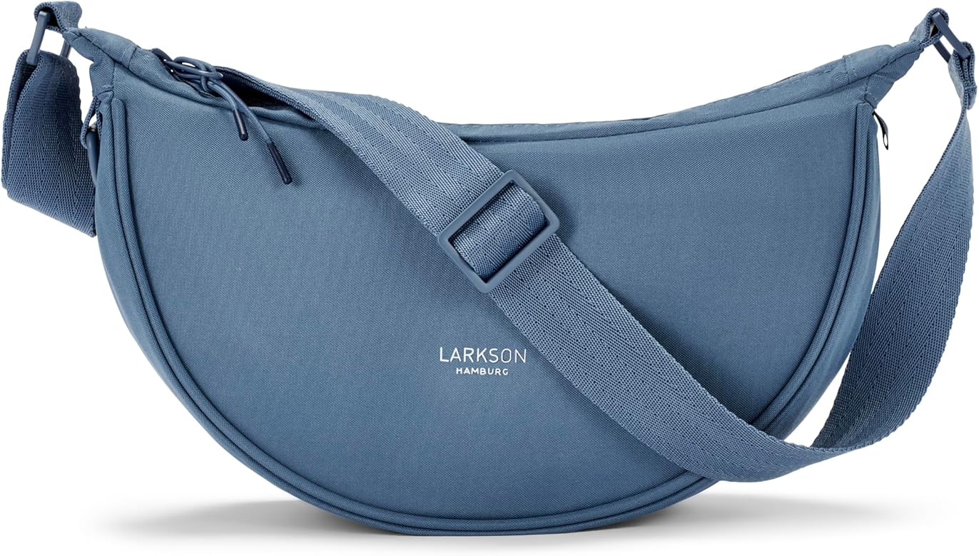 LARKSON Bolso Bandolera Mujer - Solveig Small - Bolso Riñonera de Media Luna - Bolsa de Ocio de Moda para Viajes, Trabajo - Compartimentos Grandes - Correa Ajustable