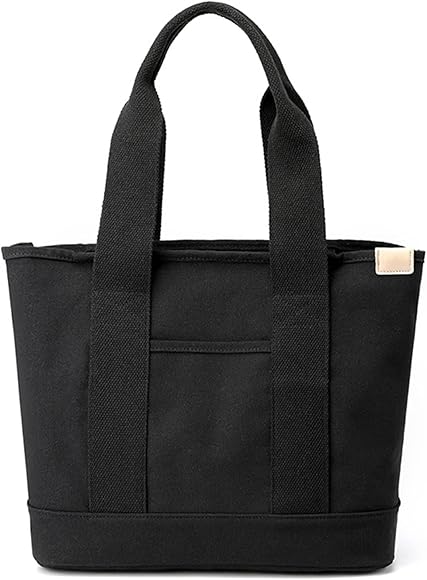 CORIOS Bolso de Mano para Mujer Gran Capacidad Bolso de Hombro Bolso Tote de Lona Bolsa de Ociopara Multifuncional Bolsa Shopper para Trabajo Compras Viajes Citas Negro