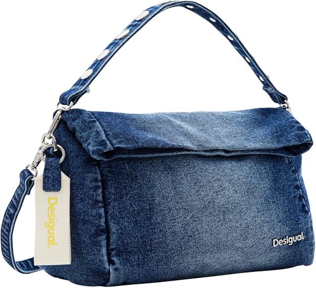 Desigual Priori Love, Accessories Denim Hand Bag Mujeres, Azul