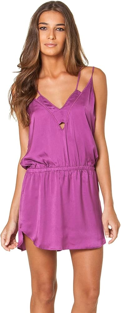 Women's Grape Edgy Short Dress Cover Up