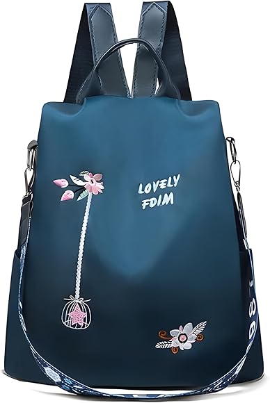 Fashion Cuqui Mochila antirrobo mujer impermeable gran capacidad multiples compartimentos diseño bonito con flores