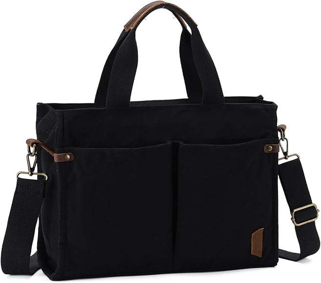 VASCHY Bolso Tote Mujer, Bolsos Universidad Lona Mujer Bolso Bandolera Casual Bolso Profesora para Clase con Cremallera Bolso Shopper Bolso de Hombro para Trabajo Compras Viajes Escuela