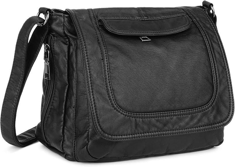 UBORSE Bolso de Hombro para Mujer Bolso Bandolera de Piel Suave Lavada Moda Clásico Bolso Hobo Bolso de Mujer para Compras Oficina de Viajes