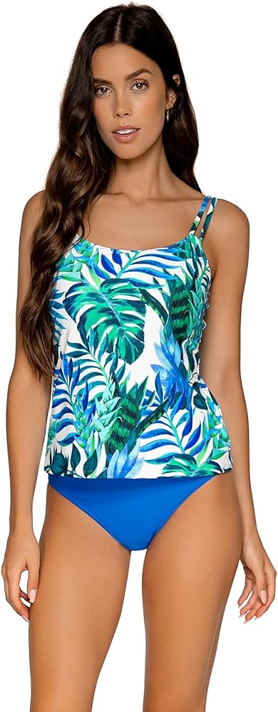 Sunsets Taylor Tankini Swim Top, Seascape, 34DD