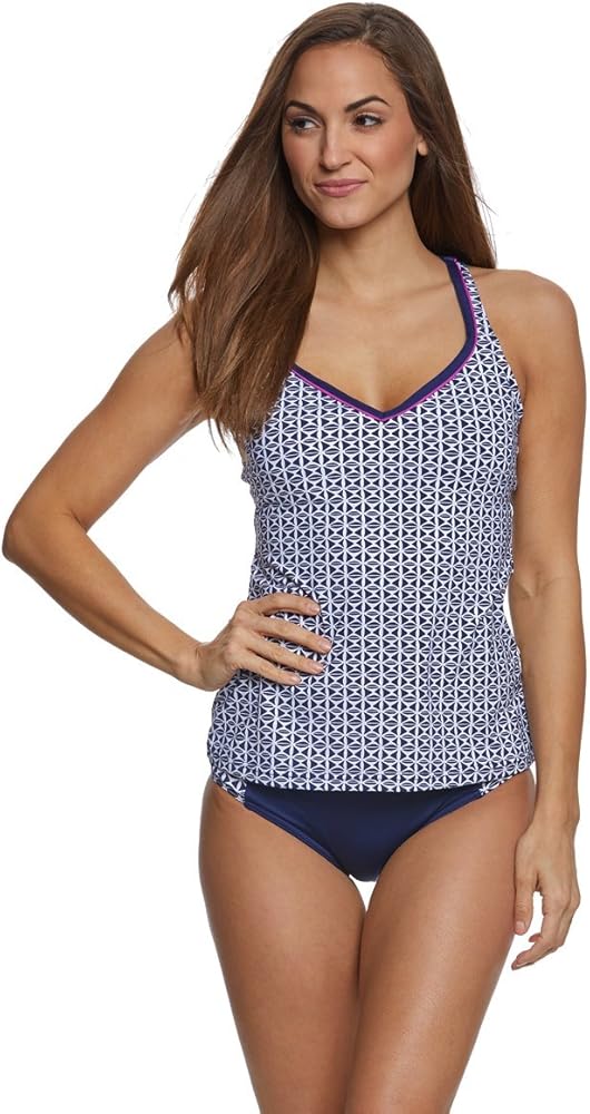 JAG Women's Standard Tiki Geo D/dd Racerback Tankini