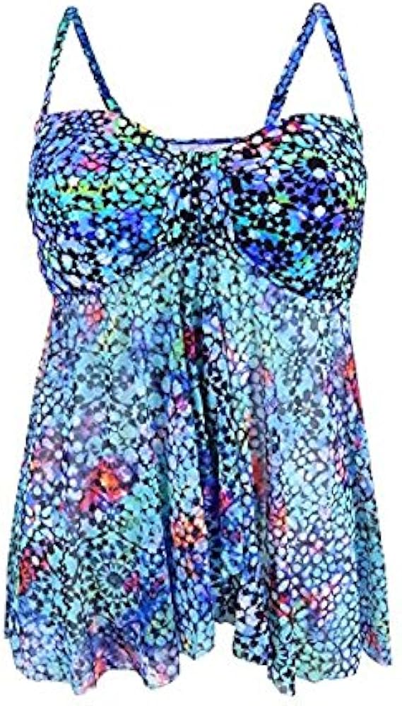 Profile by Gottex Women's Paradise Bay Flyaway Tankini Top - Multi, 6