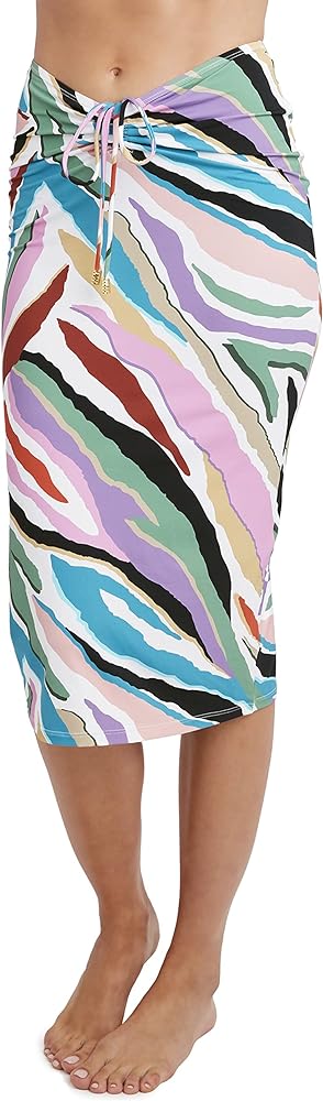 BCBGMAXAZRIA womens Adjustable Pull on Cover Up Skirt