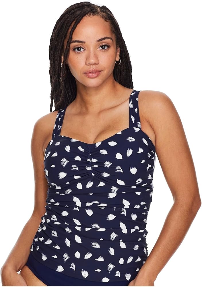 Profile by Gottex Light As A Feather Underwire Tankini Top, 34E, Navy