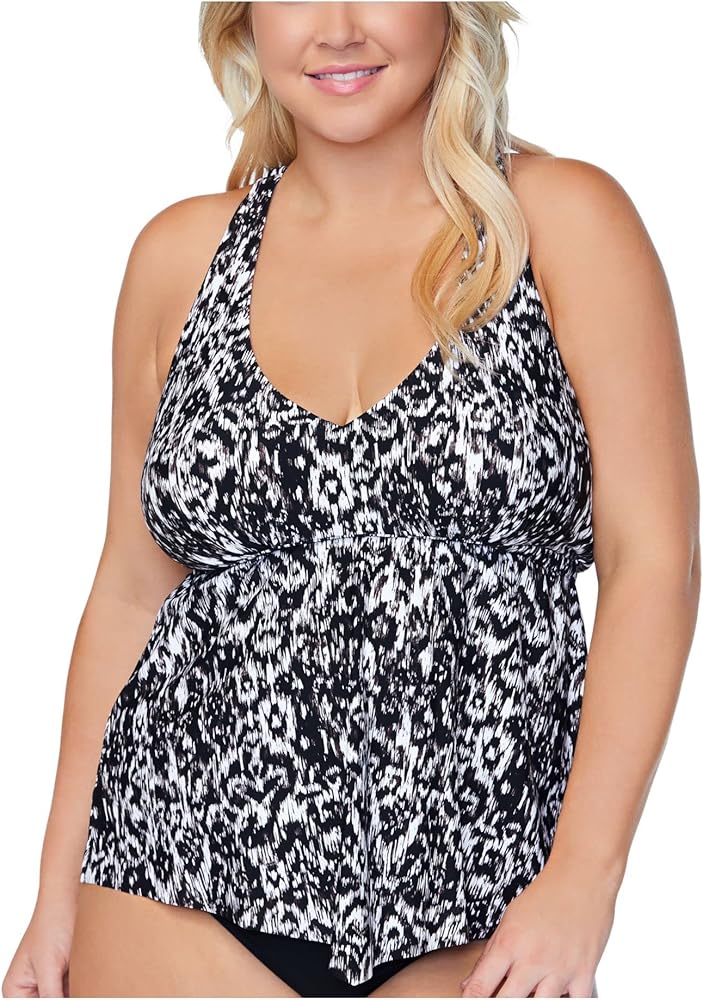 Women's E840721 Plus Size Incas Trinidad Tankini Swim Top