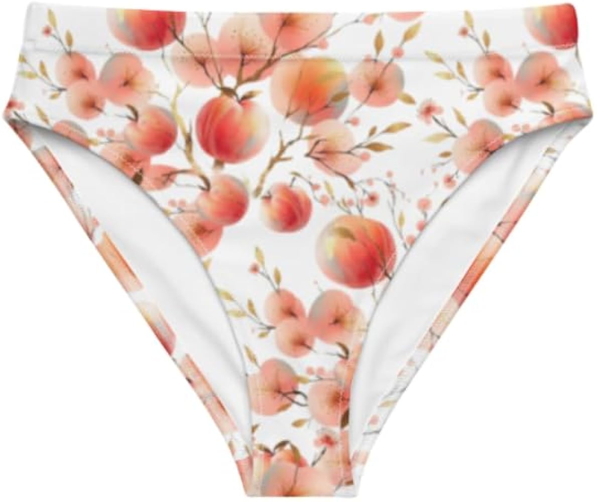 coralPEACHES® Recycled High-Waisted Bikini Bottom, 88% Recycled Polyester