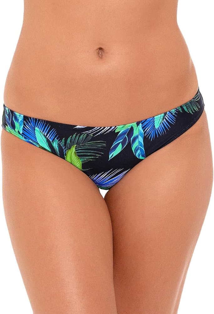 Juniors' Tropic Glo Printed Hipster Bikini Bottom (Tropic Glo Multi, Small)