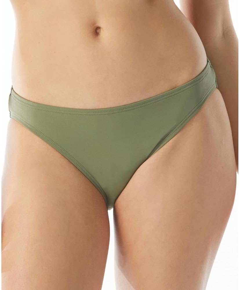 Vince Camuto Womens Hipster Cheeky Bikini Swim Bottom Green S