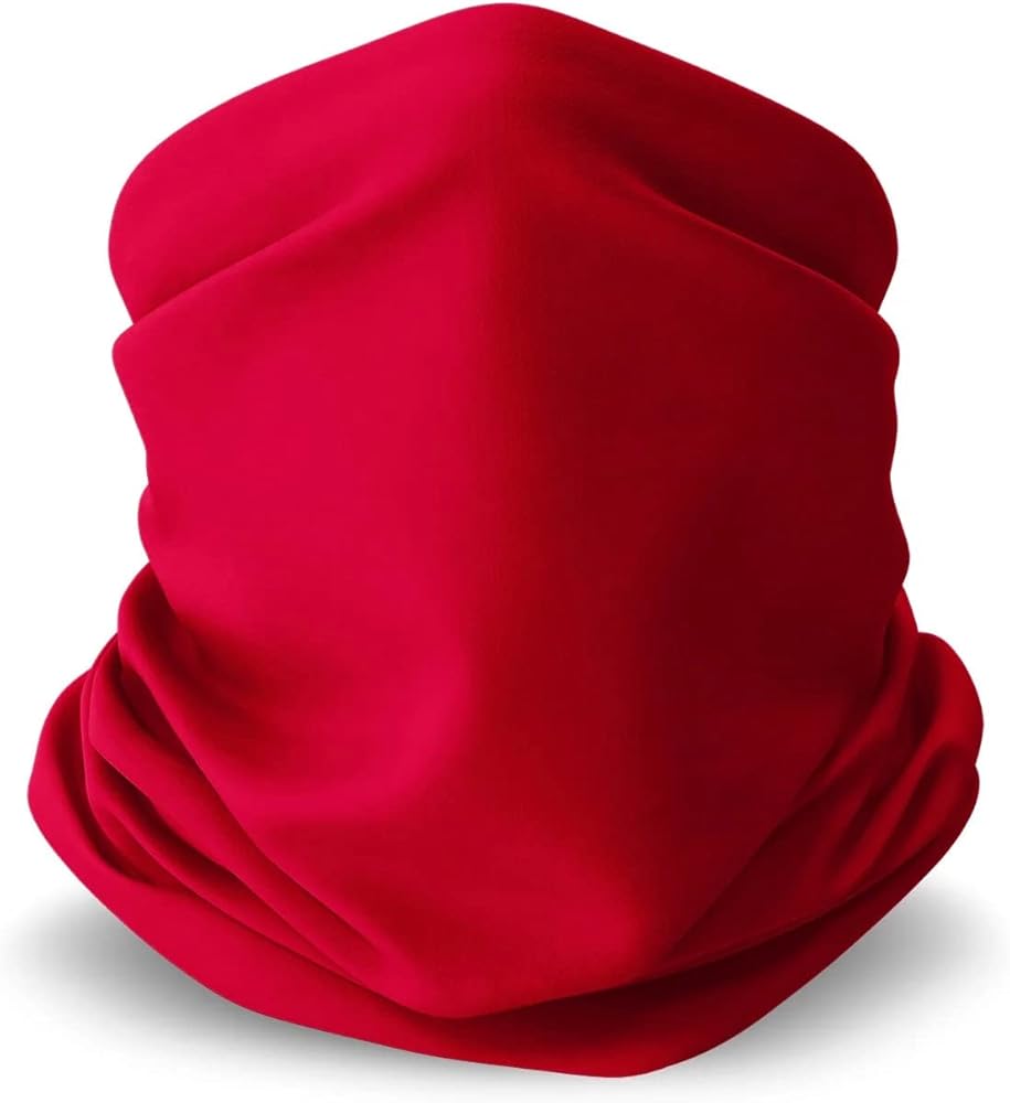 Neck Gaiter For Women Girls Men - Multi-Purpose - UPF 50+ UV Sun Protection - Face Cover Buff Bandana Head Cover ST40PL Red L