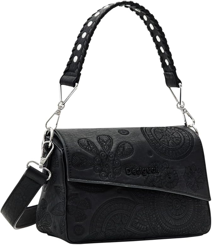 Desigual Bols_Dejavu Phuket Mini, Accessories PU Hand Bag Mujeres, Negro, Talla única