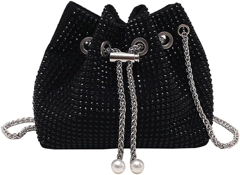 TOFBS Bolso Mujer Pequeña Brillante Strass Embrague Cocktail Cristal Bolsos de Fiesta Crossbody Mensajero Clutch para Boda Partido Fiesta Cumpleaños