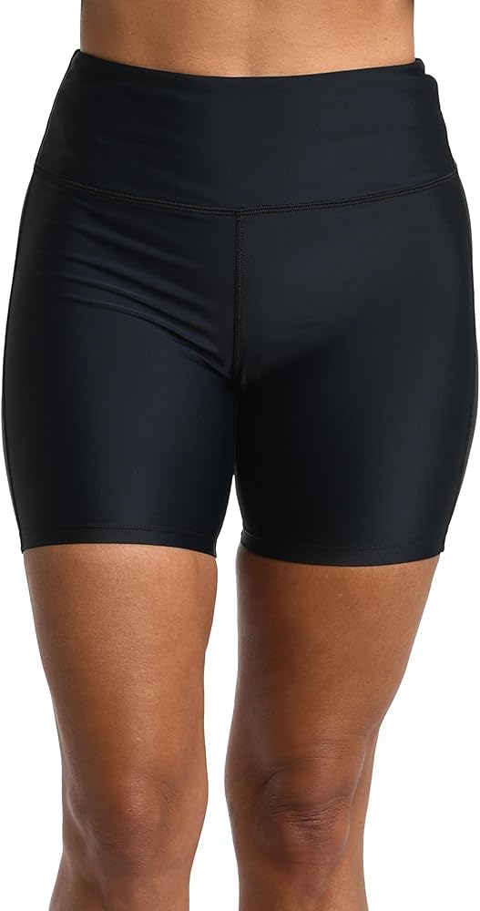 Maxine Of Hollywood Women's 6" Inseam Biker Swim Short Bottoms