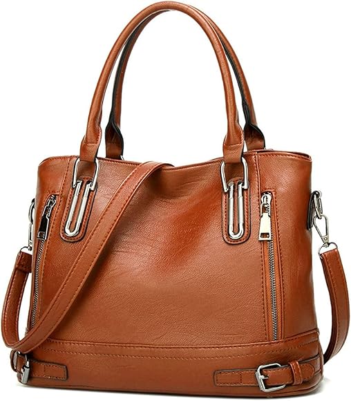 VINBAGGE Bolso Bandolera Mujer Bolsos Mujer de Cuero PU Casual Bolso Shopper Bolso de Hombro Bolsa Tote Gran Capacidad