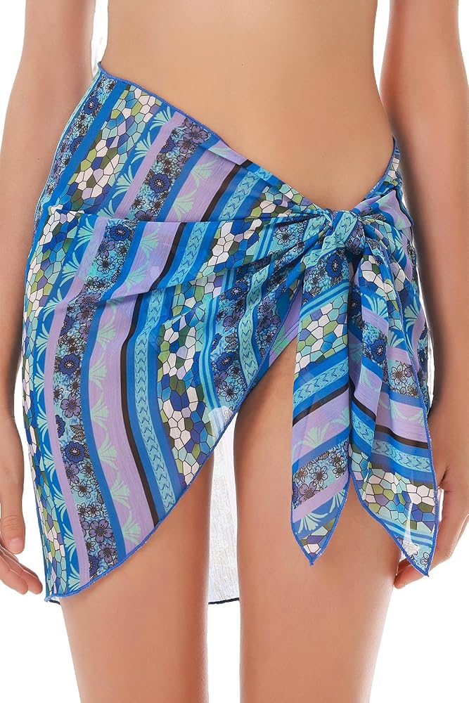 Lucky Brand womens Chiffon Multi-way Sarong, Casual, Beach Cover Ups for WomenSwimwear Cover Up