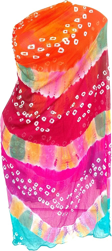 Chiffon Hand Print tie and dye Sarong Scraf Womens Swimsuit Wrap Body Cover Up