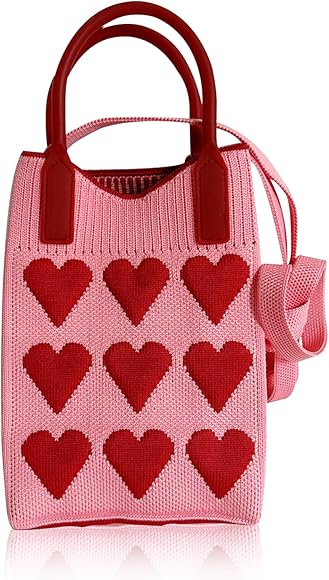 BSITSSS Corazón Rosa Mini Bolso Bandolera, Multifunción Bolso de Teléfono Móvil para Mujer, Moda Bolso Movil Mujer, Mini Bolsitos para Moviles, Bolso Porta Movil Mujer para Arnés de Hombro