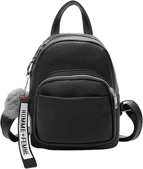 PORRASSO Moda Mini Mochila Mujer Pequeña Daypack Niñas Mochila de Cuero PU Monedero de Viaje para Cita Uso Diario