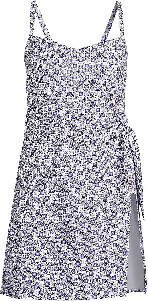 Lands' End Womens Chlorine Resistant Sweetheart Swim Dress BlackBerry Medallion Tile Regular 2